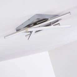 Hofstein Eriz Deckenleuchte LED Nickel-Matt, 4-flammig, Fernbedienung, Farbwechsler -LED Leuchten Verkäufe 2022 eriz deckenleuchte h3298121 do2 6