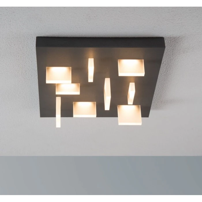 Escale Sharp Deckenleuchte LED Anthrazit, 9-flammig 1 Escale Sharp Deckenleuchte LED Anthrazit, 9-flammig