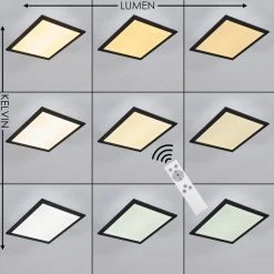 Hofstein Essaouira Deckenpanel LED Schwarz, 1-flammig, Fernbedienung -LED Leuchten Verkäufe 2022 essaouira deckenpanel h3371886 3