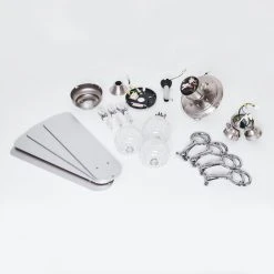 Hofstein Estepona Deckenventilator LED Chrom, Braun, Wei&szlig;, 3-flammig -LED Leuchten Verkäufe 2022 estepona deckenventilator h3369975 19