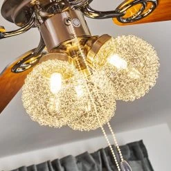 Hofstein Estepona Deckenventilator LED Chrom, Braun, Wei&szlig;, 3-flammig -LED Leuchten Verkäufe 2022 estepona deckenventilator h3369975 5