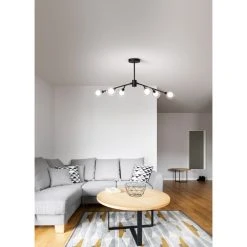 Fabas Luce Dalila Deckenleuchte LED Schwarz, 6-flammig