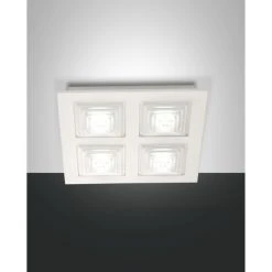 Fabas Luce Formia Deckenleuchte LED Weiß, 4-flammig