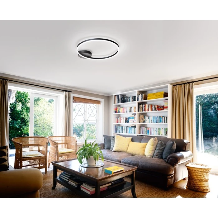 Fabas Luce Giotto Deckenleuchte LED Schwarz, 1-flammig 1 Fabas Luce Giotto Deckenleuchte LED Schwarz, 1-flammig