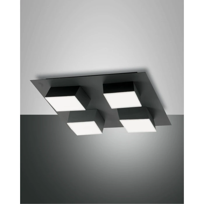 Fabas Luce Lucas Deckenleuchte LED Anthrazit, 4-flammig 1 Fabas Luce Lucas Deckenleuchte LED Anthrazit, 4-flammig