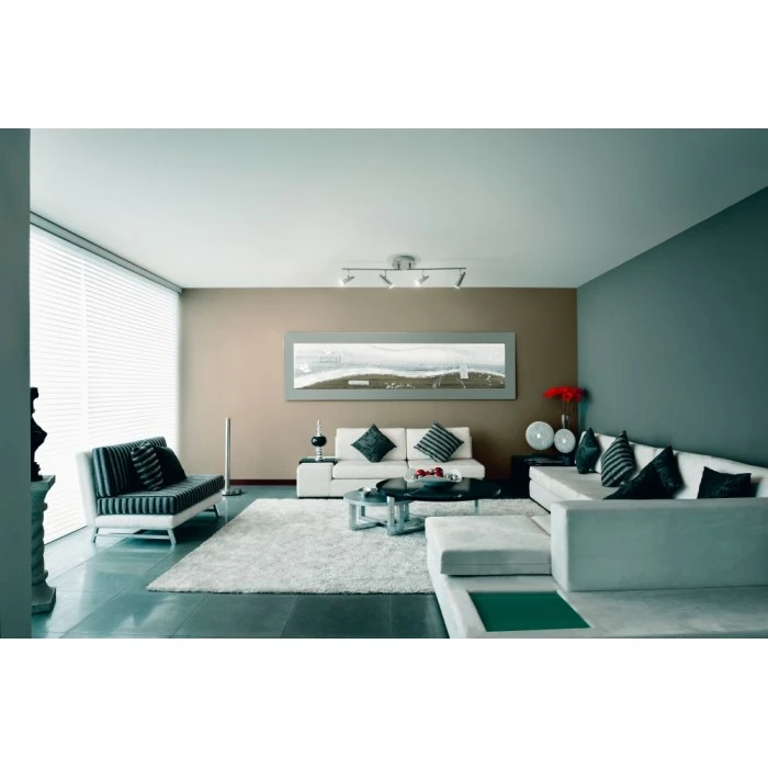 Fabas Luce Niko Deckenleuchte LED Nickel-Matt, 4-flammig 2 Fabas Luce Niko Deckenleuchte LED Nickel-Matt, 4-flammig – Bild 2