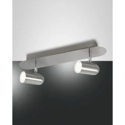 Fabas Luce Spotty Deckenleuchte LED Nickel-Matt, 2-flammig