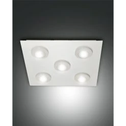 Fabas Luce Swan Deckenleuchte LED Weiß, 5-flammig