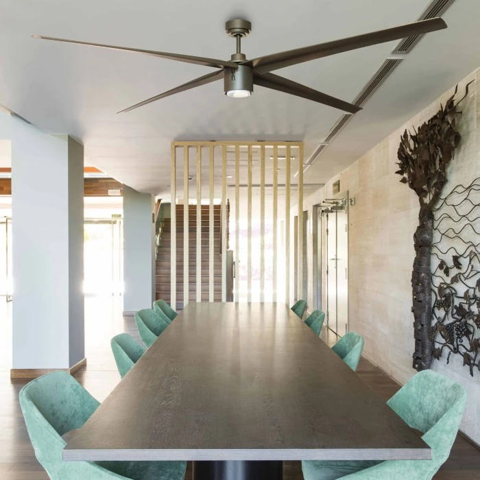 Faro Barcelona Attos Deckenventilator LED Braun, 1-flammig, Fernbedienung 2 Faro Barcelona Attos Deckenventilator LED Braun, 1-flammig, Fernbedienung – Bild 2