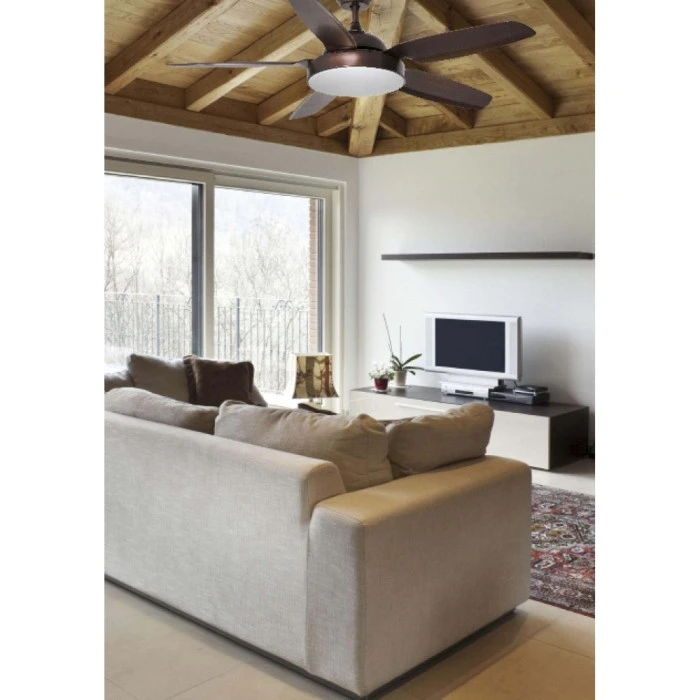 Faro Barcelona Leyte Deckenventilator LED Braun, 1-flammig 2 Faro Barcelona Leyte Deckenventilator LED Braun, 1-flammig – Bild 2