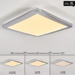 Hofstein Fasola Deckenleuchte LED Nickel-Matt, 1-flammig