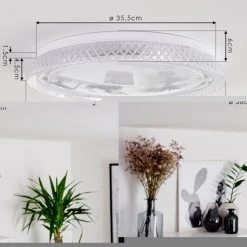 Hofstein Feletto Deckenleuchte LED Wei&szlig;, 1-flammig, Fernbedienung -LED Leuchten Verkäufe 2022 feletto deckenleuchte h3392171 3