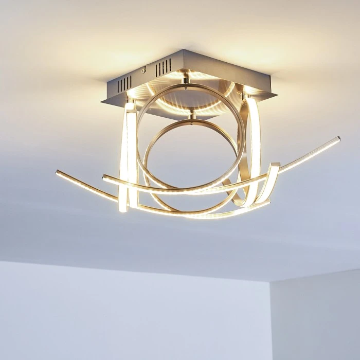 Globo Felin Deckenleuchte LED Nickel-Matt, 1-flammig 11 Globo Felin Deckenleuchte LED Nickel-Matt, 1-flammig – Bild 11