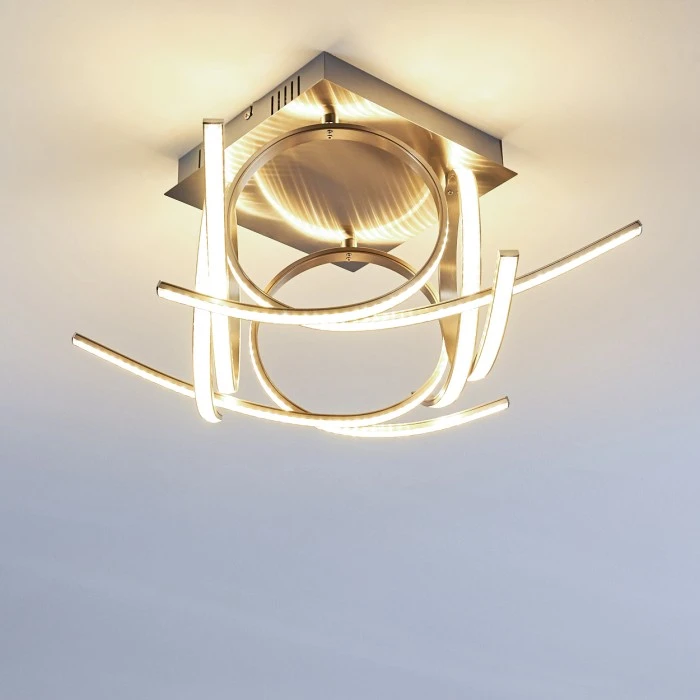 Globo Felin Deckenleuchte LED Nickel-Matt, 1-flammig 12 Globo Felin Deckenleuchte LED Nickel-Matt, 1-flammig – Bild 12