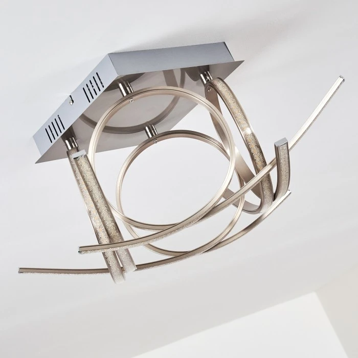 Globo Felin Deckenleuchte LED Nickel-Matt, 1-flammig 20 Globo Felin Deckenleuchte LED Nickel-Matt, 1-flammig – Bild 20