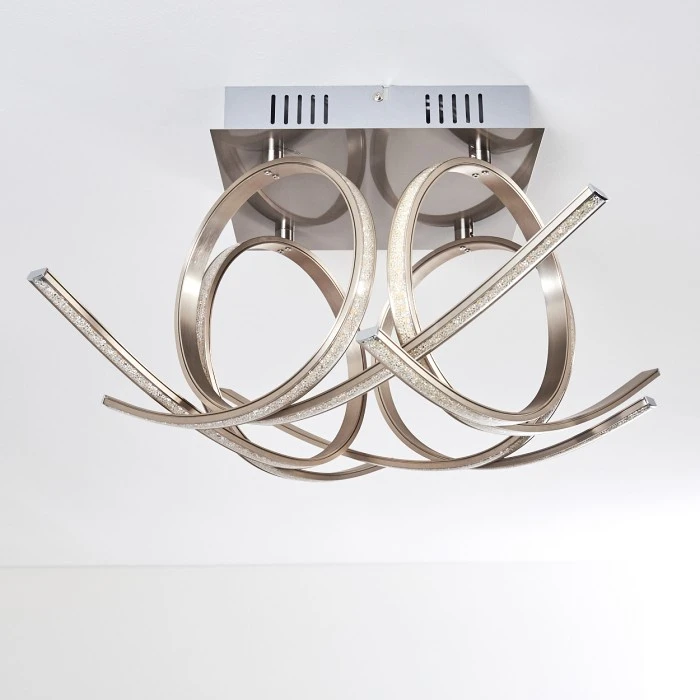 Globo Felin Deckenleuchte LED Nickel-Matt, 1-flammig 21 Globo Felin Deckenleuchte LED Nickel-Matt, 1-flammig – Bild 21