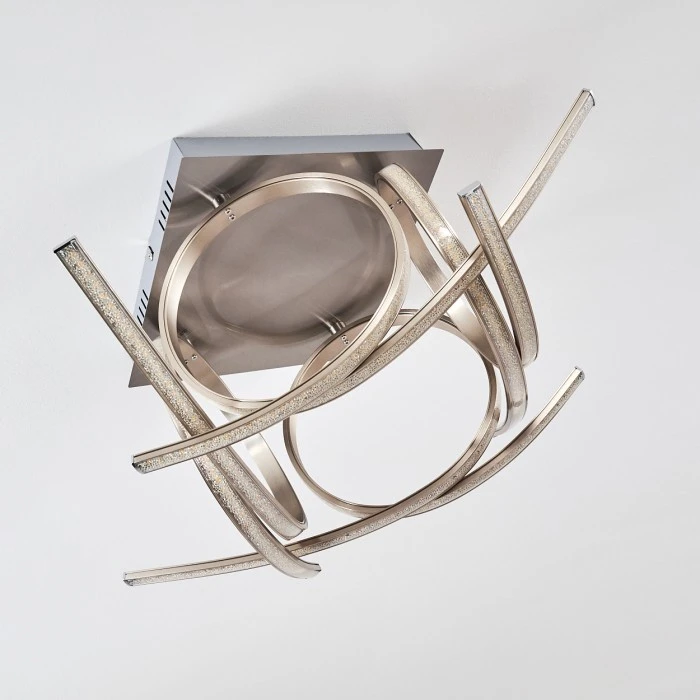 Globo Felin Deckenleuchte LED Nickel-Matt, 1-flammig 4 Globo Felin Deckenleuchte LED Nickel-Matt, 1-flammig – Bild 4