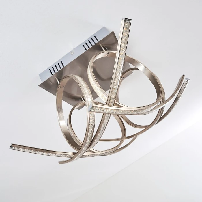 Globo Felin Deckenleuchte LED Nickel-Matt, 1-flammig 6 Globo Felin Deckenleuchte LED Nickel-Matt, 1-flammig – Bild 6