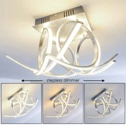 Hofstein Felin Deckenleuchte LED Silber, 1-flammig