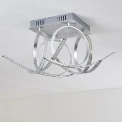 Hofstein Felin Deckenleuchte LED Silber, 1-flammig -LED Leuchten Verkäufe 2022 felin deckenleuchte h3023709 19