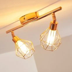 Hofstein Ferrand Deckenleuchte LED Kupferfarben, 2-flammig -LED Leuchten Verkäufe 2022 ferrand deckenleuchte h3159842 do1 10