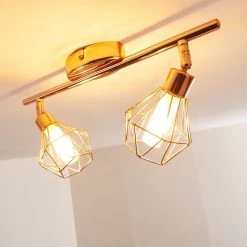 Hofstein Ferrand Deckenleuchte LED Kupferfarben, 2-flammig -LED Leuchten Verkäufe 2022 ferrand deckenleuchte h3159842 do1 12