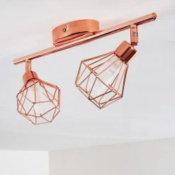 Hofstein Ferrand Deckenleuchte LED Kupferfarben, 2-flammig -LED Leuchten Verkäufe 2022 ferrand deckenleuchte h3159842 do1 17