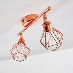 Hofstein Ferrand Deckenleuchte LED Kupferfarben, 2-flammig -LED Leuchten Verkäufe 2022 ferrand deckenleuchte h3159842 do1 3