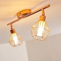 Hofstein Ferrand Deckenleuchte LED Kupferfarben, 2-flammig -LED Leuchten Verkäufe 2022 ferrand deckenleuchte h3159842 do1 4