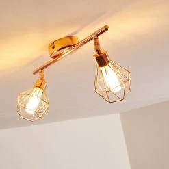 Hofstein Ferrand Deckenleuchte LED Kupferfarben, 2-flammig -LED Leuchten Verkäufe 2022 ferrand deckenleuchte h3159842 do1 5