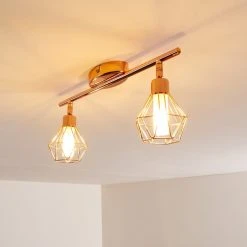 Hofstein Ferrand Deckenleuchte LED Kupferfarben, 2-flammig -LED Leuchten Verkäufe 2022 ferrand deckenleuchte h3159842 do1 6