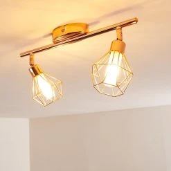 Hofstein Ferrand Deckenleuchte LED Kupferfarben, 2-flammig -LED Leuchten Verkäufe 2022 ferrand deckenleuchte h3159842 do1 8