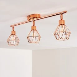 Hofstein Ferrand Deckenleuchte LED Kupferfarben, 3-flammig -LED Leuchten Verkäufe 2022 ferrand deckenleuchte h3159873 do1 15