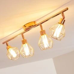 Hofstein Ferrand Deckenleuchte LED Kupferfarben, 4-flammig -LED Leuchten Verkäufe 2022 ferrand deckenleuchte h3159903 do1 6