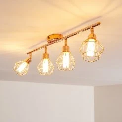 Hofstein Ferrand Deckenleuchte LED Kupferfarben, 4-flammig -LED Leuchten Verkäufe 2022 ferrand deckenleuchte h3159903 do1 9