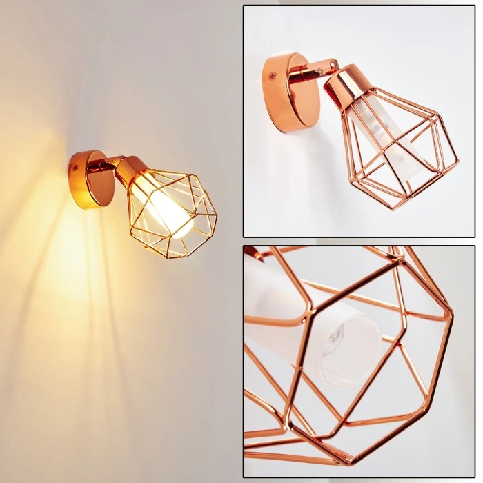 Hofstein Ferrand Wandleuchte LED Kupferfarben, 1-flammig 1 Hofstein Ferrand Wandleuchte LED Kupferfarben, 1-flammig