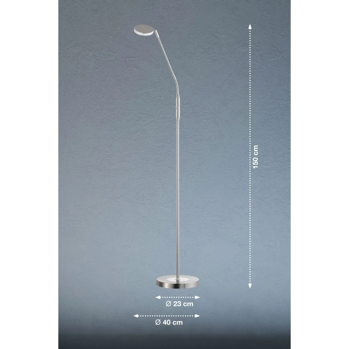 FHL easy Luna Stehleuchte LED Nickel-Matt, 1-flammig 2 FHL easy Luna Stehleuchte LED Nickel-Matt, 1-flammig – Bild 2