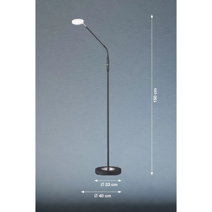 FHL easy Luna Stehleuchte LED Schwarz, 1-flammig 2 FHL easy Luna Stehleuchte LED Schwarz, 1-flammig – Bild 2