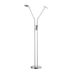 FHL easy Luna Stehleuchte LED Nickel-Matt, 2-flammig