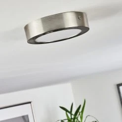 Hofstein Finsrud Deckenleuchte LED Nickel-Matt, 1-flammig -LED Leuchten Verkäufe 2022 finsrud deckenleuchte h3427392 10