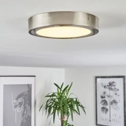 Hofstein Finsrud Deckenleuchte LED Nickel-Matt, 1-flammig