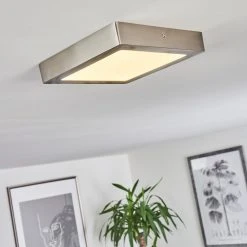 Hofstein Finsrud Deckenleuchte LED Nickel-Matt, 1-flammig