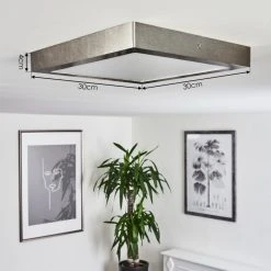 Hofstein Finsrud Deckenleuchte LED Nickel-Matt, 1-flammig -LED Leuchten Verkäufe 2022 finsrud deckenleuchte h3427484 3