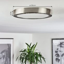 Hofstein Finsrud Deckenleuchte LED Nickel-Matt, 1-flammig -LED Leuchten Verkäufe 2022 finsrud deckenleuchte h3436141 3