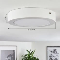 Hofstein Finsrud Deckenleuchte LED Wei&szlig;, 1-flammig -LED Leuchten Verkäufe 2022 finsrud deckenleuchte h3436325 3