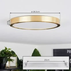 Hofstein Finsrud Deckenpanel LED Gold, 1-flammig -LED Leuchten Verkäufe 2022 finsrud deckenpanel h3652190 3