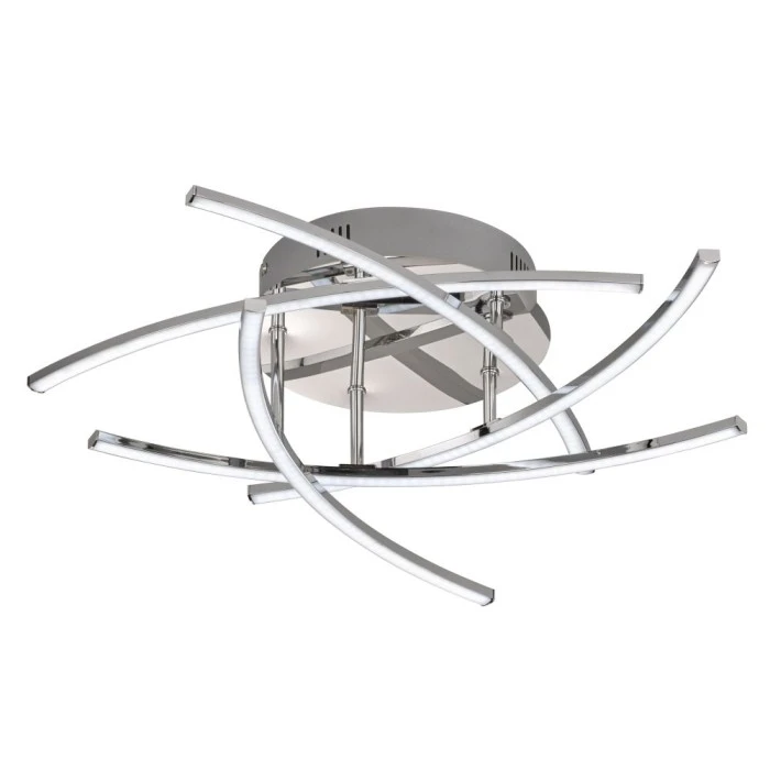 Honsel Leuchten Fischer & Honsel Cross TW Deckenleuchte LED Chrom, 5-flammig, Fernbedienung, Farbwechsler 1 Honsel Leuchten Fischer & Honsel Cross TW Deckenleuchte LED Chrom, 5-flammig, Fernbedienung, Farbwechsler