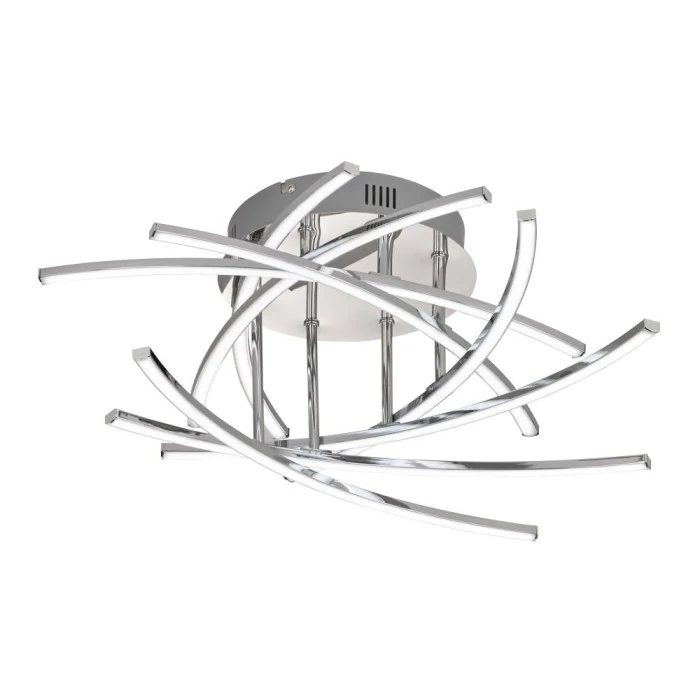 Honsel Leuchten Fischer & Honsel CROSS TW Deckenleuchte LED Chrom, 8-flammig, Fernbedienung, Farbwechsler 1 Honsel Leuchten Fischer & Honsel CROSS TW Deckenleuchte LED Chrom, 8-flammig, Fernbedienung, Farbwechsler