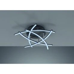 Honsel Leuchten Fischer & Honsel Cross TW Deckenleuchte LED Schwarz, 5-flammig, Fernbedienung