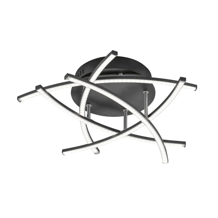 Honsel Leuchten Fischer & Honsel Cross TW Deckenleuchte LED Schwarz, 5-flammig, Fernbedienung 2 Honsel Leuchten Fischer & Honsel Cross TW Deckenleuchte LED Schwarz, 5-flammig, Fernbedienung – Bild 2